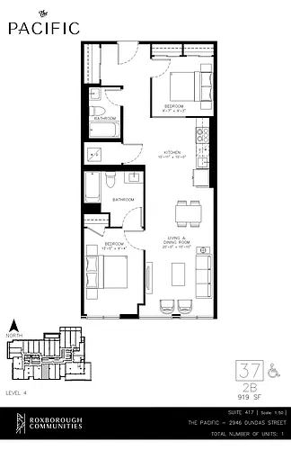 Floor plan 2 bedroom 2 bath 2 Bed 2 Bath 6