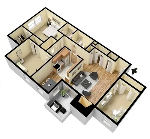 Floor plan 3X15