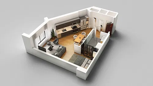 Floor plan S5 Studio One Bathroom
