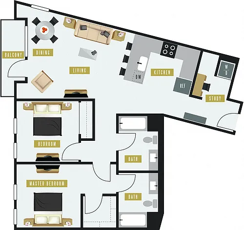 Floor plan D8 (West Building)