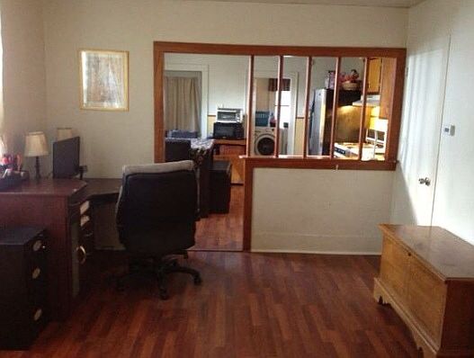 Dining room and kitchen
