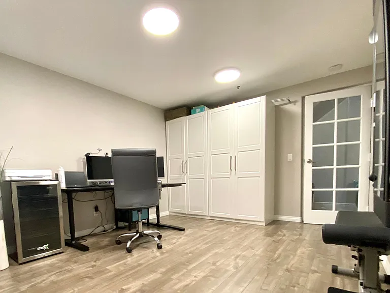 Bonus room includes custom closets