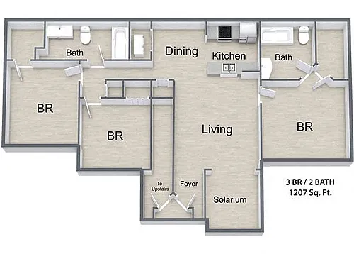 Floor plan Three Bedroom