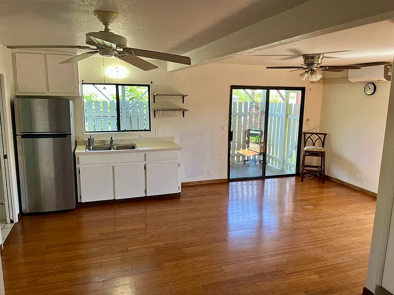 Downstairs studio with an ac
