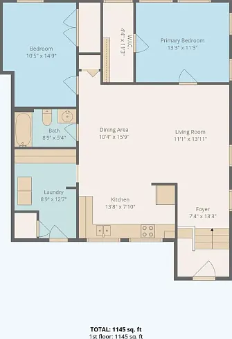 2 bed, 1150 sqft, $1,250 — Photo 3