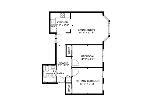 Floor plan Deluxe Two Bed