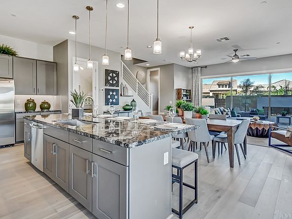 Kitchen overlooking dining