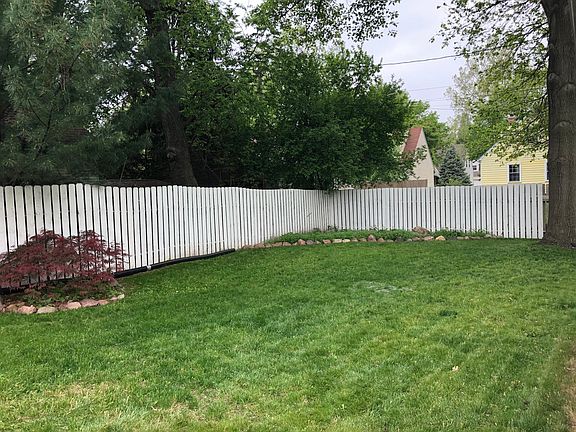 Fenced backyard