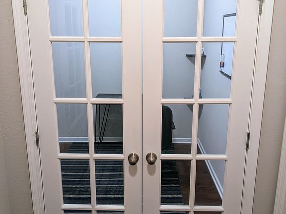 French doors to office