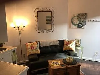 Living room and kitchenette