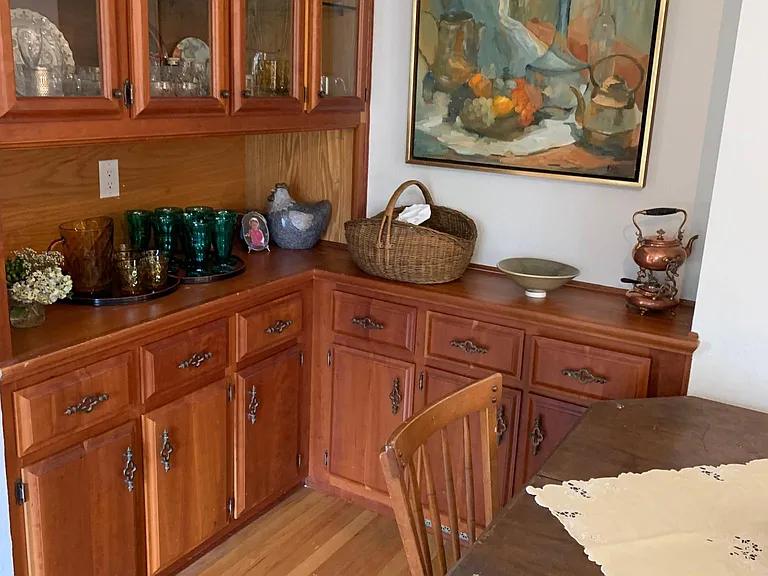 Kitchen nook original to house along with kitchen breakfast table