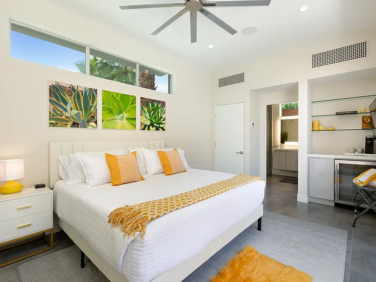 King bed in the casita.