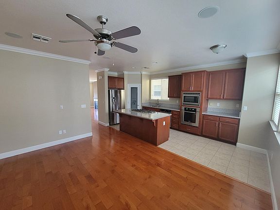 Kitchen with family room.