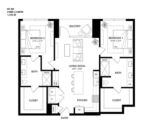 Floor plan B1 O.H