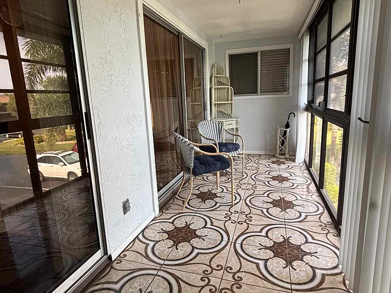 Long, beautiful private lanai