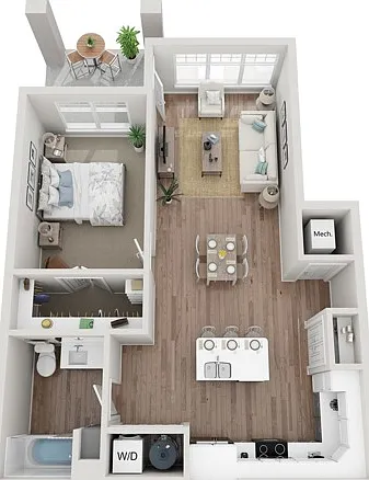 Floor Plan 1A | Seasons at Franklin | Apartments in Franklin, WI Floor Plan 1A | Seasons at Franklin | Apartments in Franklin, WI