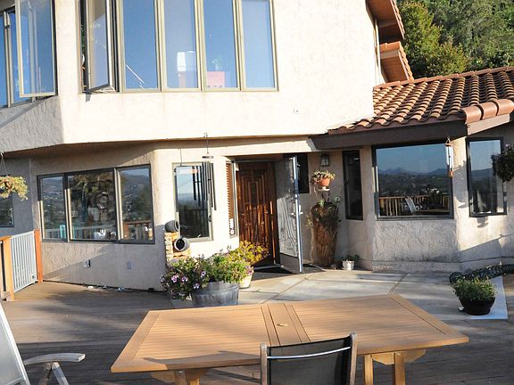 Facing house from deck