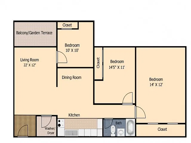 Floor plan 3 Bedroom