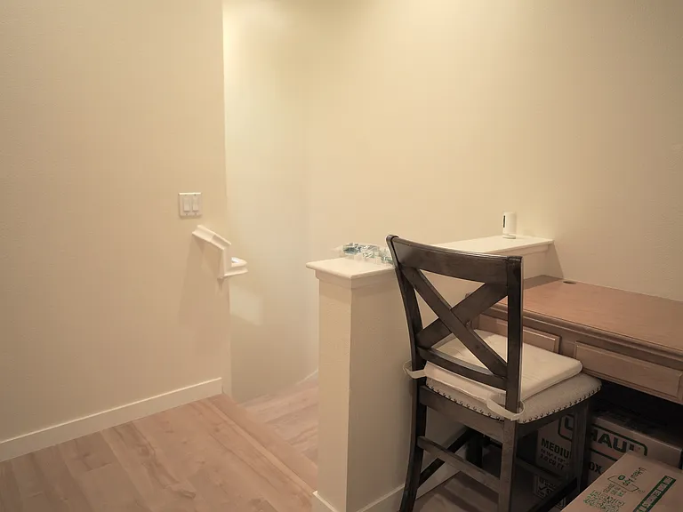 Second floor built-in desk.