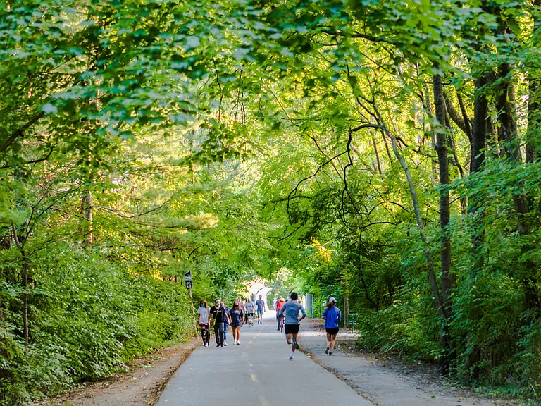 Enjoy the scenic running trails throughout Bethesda.