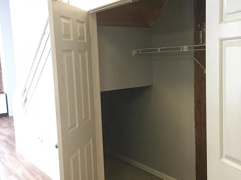 Storage closet under stairs