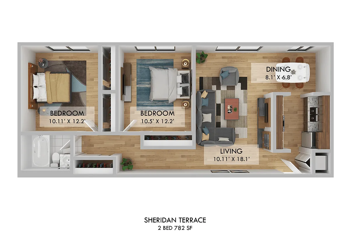 Floor plan Two Bedroom