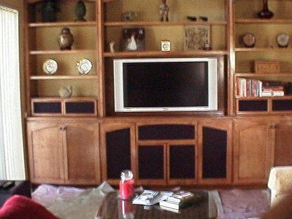 Custom made entertainment cntr