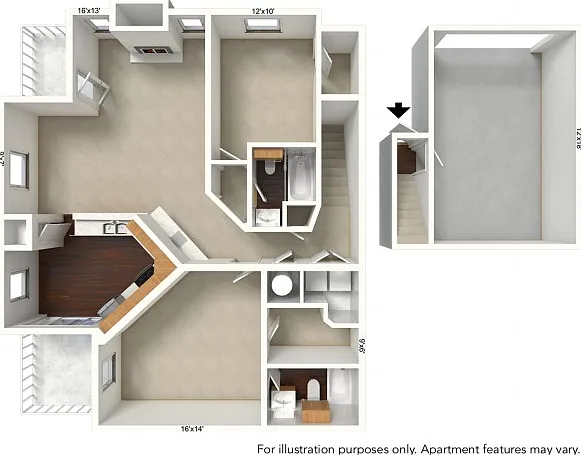 2 Bed 2 Bath with Garage 2 Bed 2 Bath with Garage