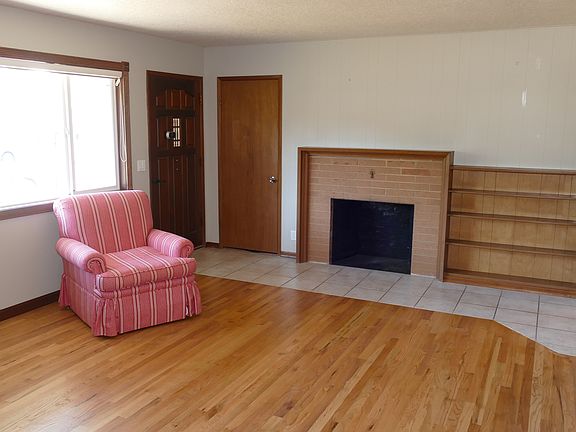Living room with fireplace