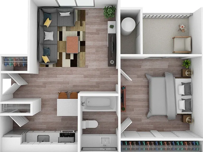 1 Bedroom | 1 Bath | 519 SF 1 Bedroom | 1 Bath | 519 SF