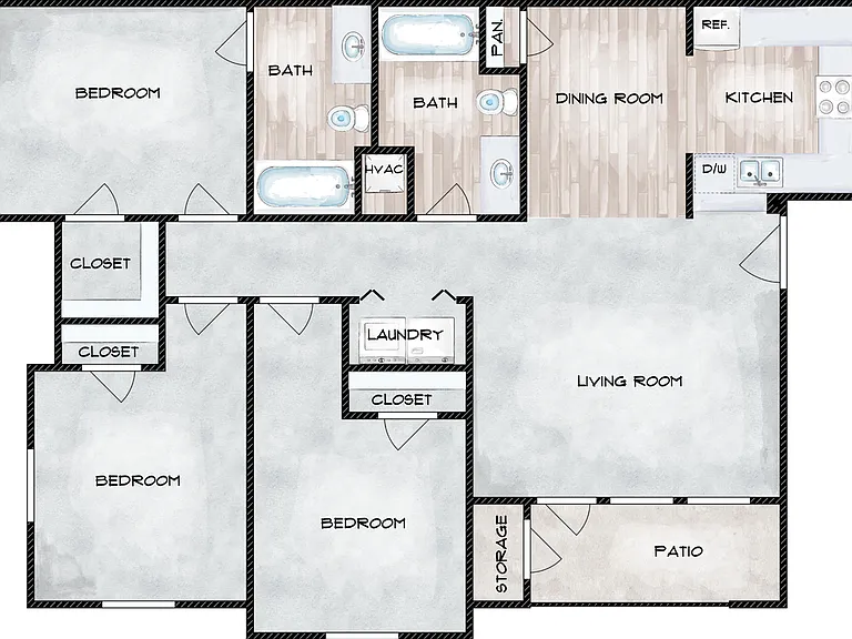 Three Bed Two Bath Three Bed Two Bath