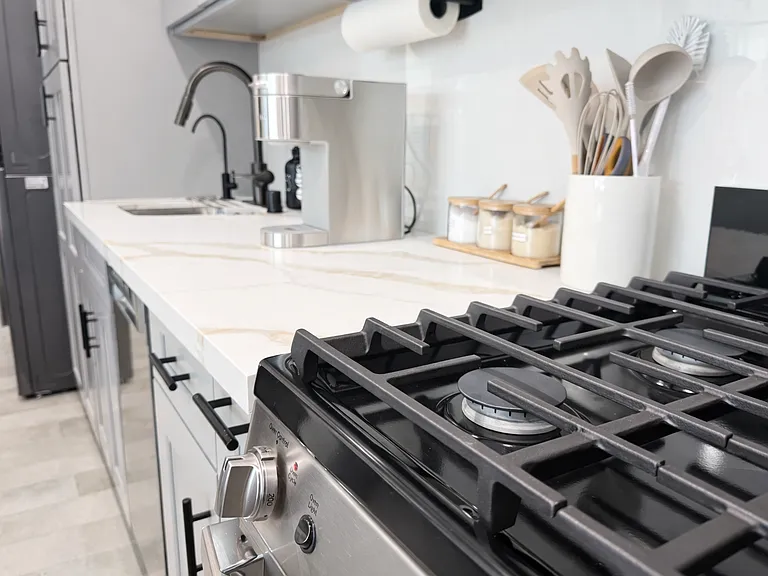 Kitchenette with cooking essentials