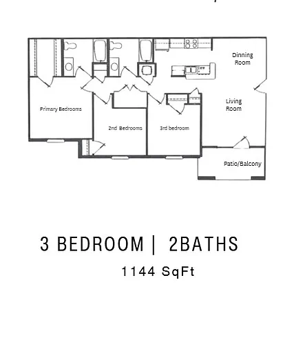 Floor plan 3 bed 2 bath