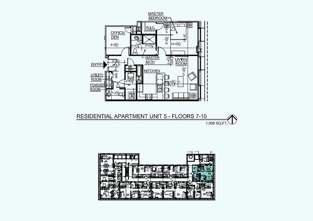 Floor plan Unit 5 - Floors 7-10