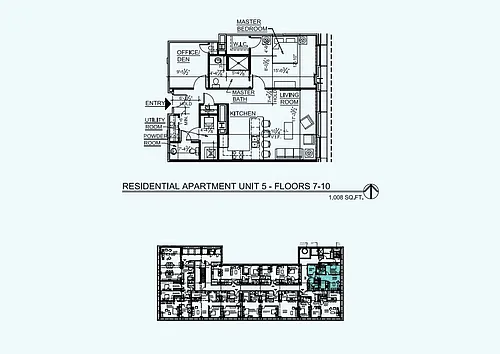 Floor plan Unit 5 - Floors 7-10