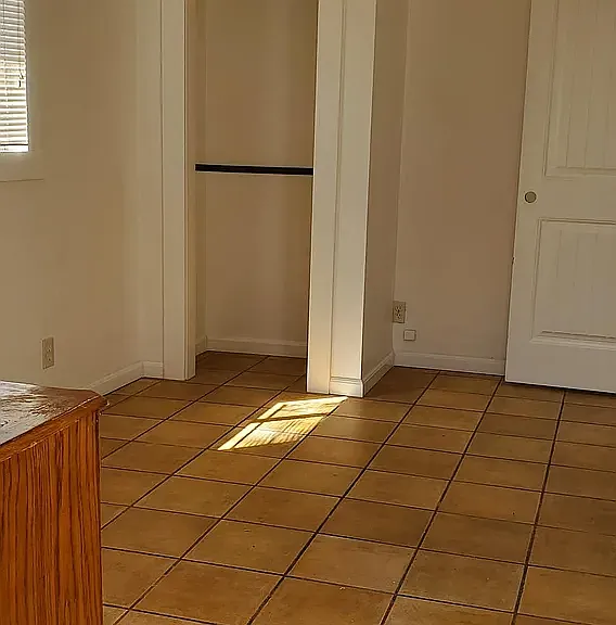 room #1 with a private outdoor entrance to the back yard.
Closet space