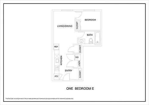 Floor plan One Bed