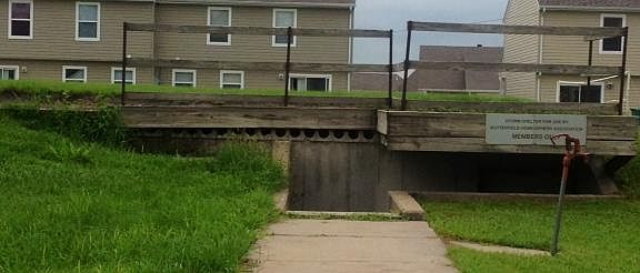 Locked Tornado Shelter Across the Street