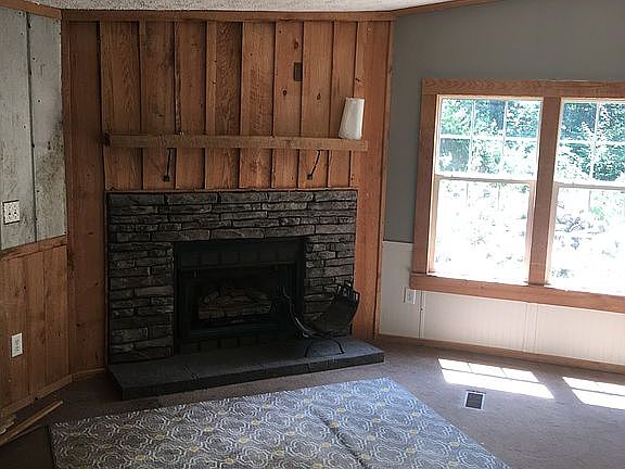 Living room and gas logs