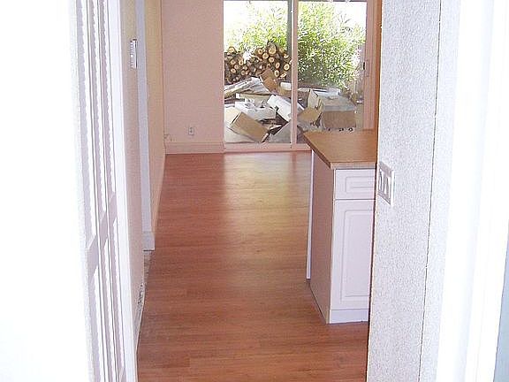 Leading into kitchen