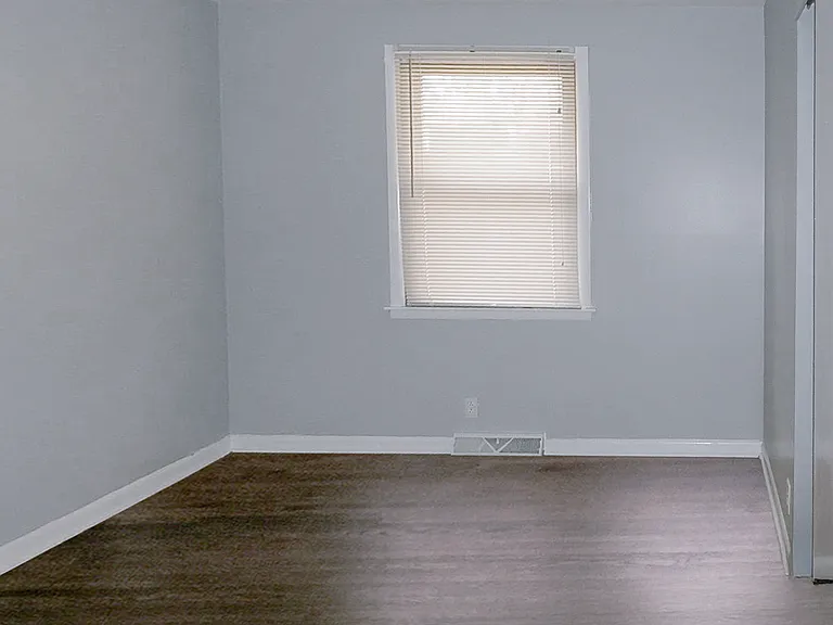 Bedroom #3 with 1 window and closet.