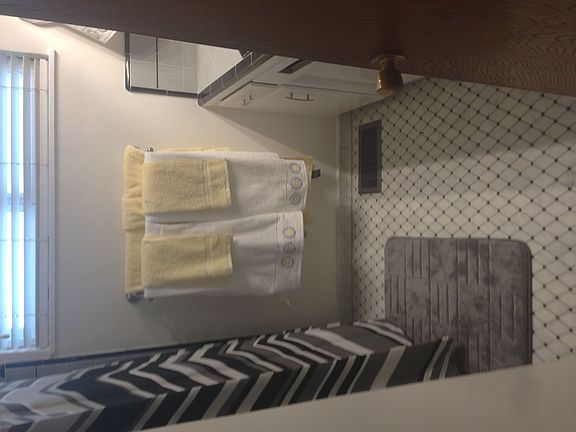 New marble flooring, new paint and vanity