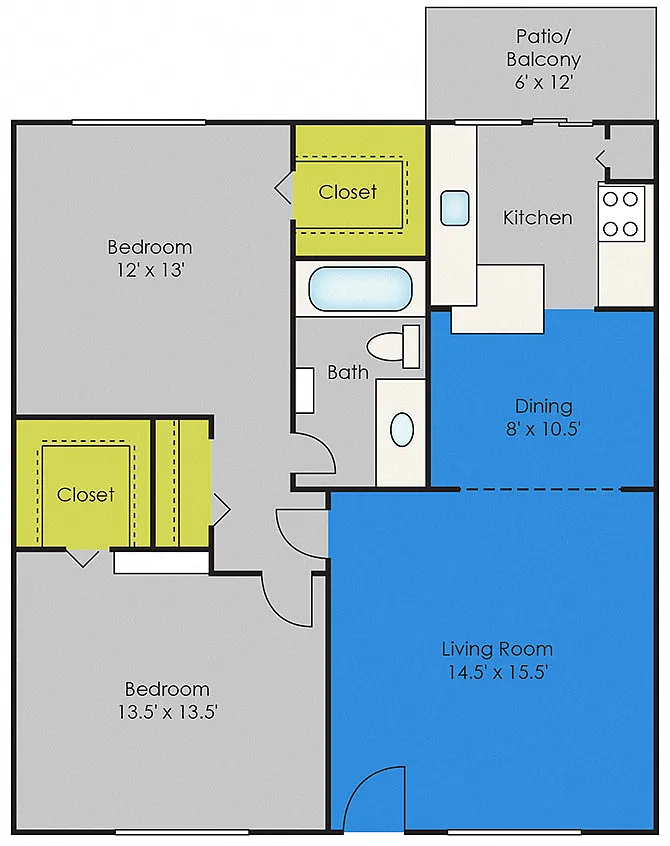 Floor plan Two Bedroom