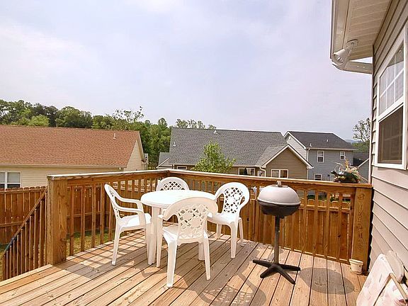 Back deck with mountain views