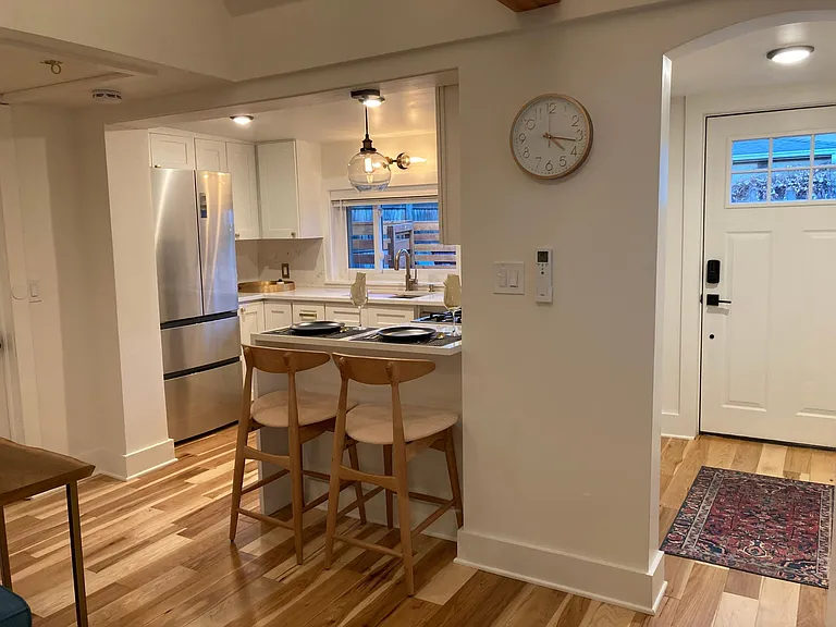 View to Kitchen and Foyer from Living Space