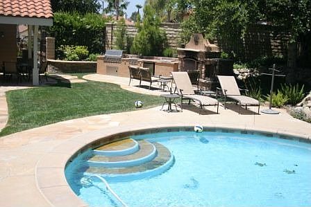 Backyard cooking area