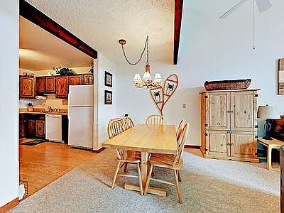 Dining area right next to the kitchen.