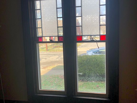 Original decorative windows.
