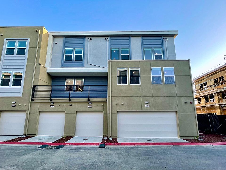 Exterior of the home, with the garage door closed