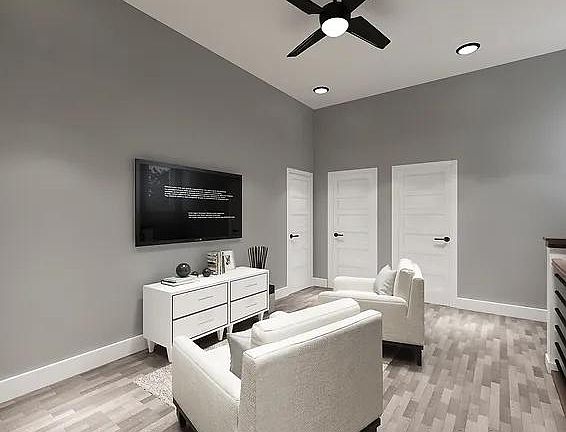 Upstairs seating area